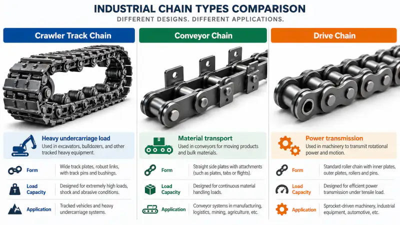Diagram comparing chain applications and operating roles