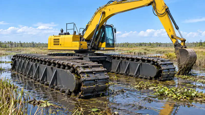 Amphibious Excavator Undercarriages operation context
